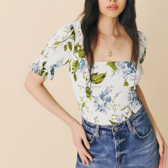 Reformation Tops - Reformation Constance Top - Riviera